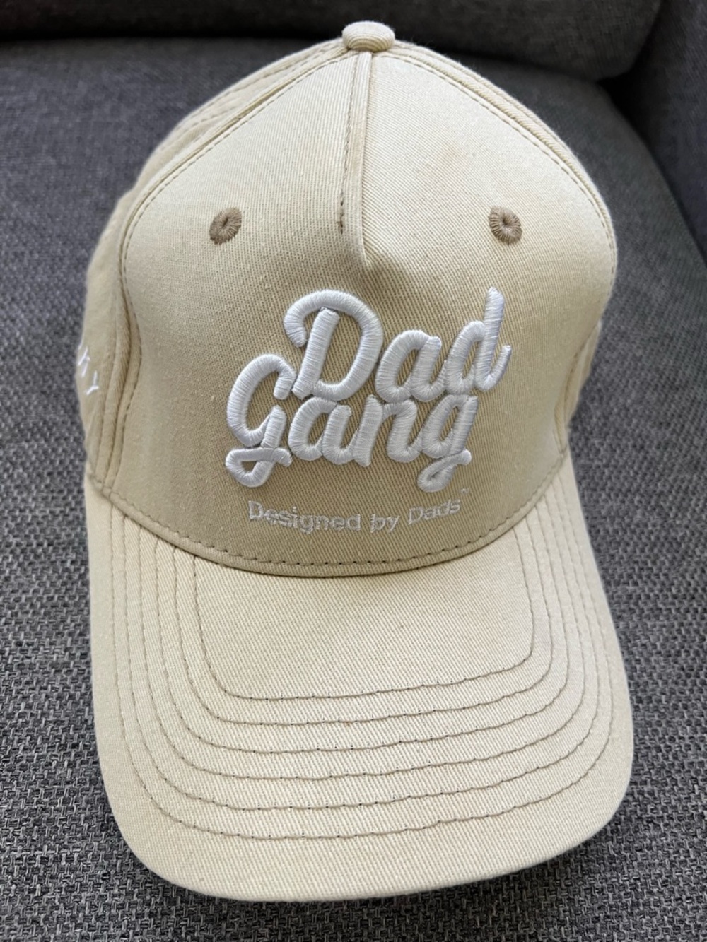 Dad Gang Beige Baseball Cap by